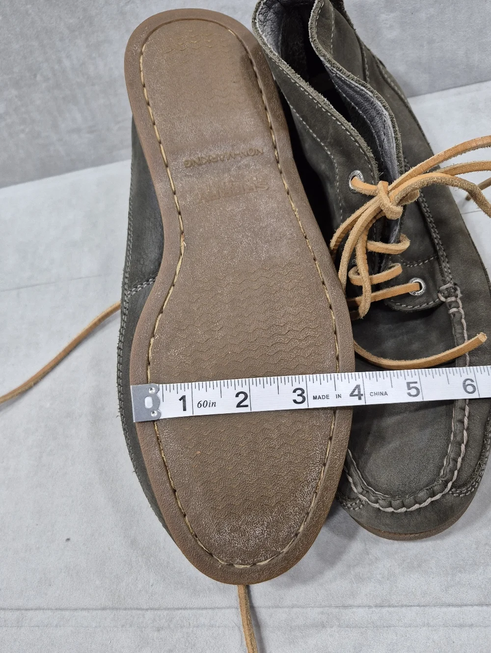 Sperry Top Sider nubuck chukka boots men's 9M olive green soft leather nautical - Picture 15 of 15